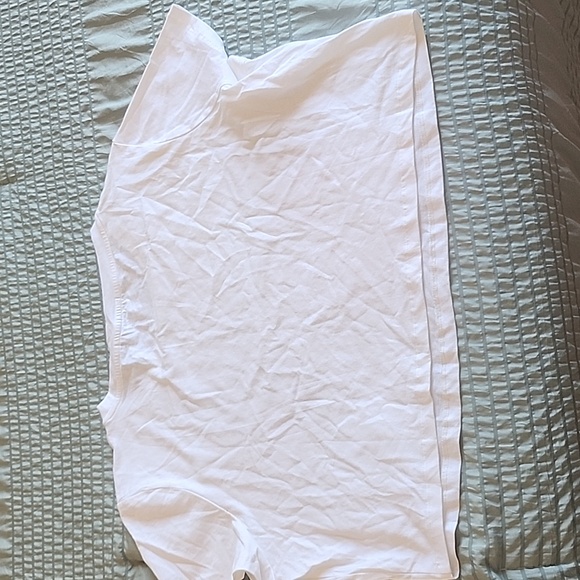 Pink Rhinestone White Plus Size Crop Top - Picture 4 of 4